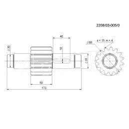 Mėšlo kratytuvo velenas z-15, grūdintas „Rolmus“ mėšlo kratytuvas - 220803005