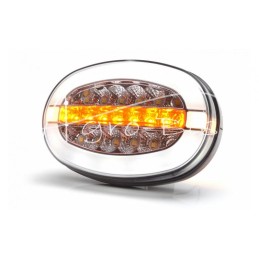 Priekinis elipsinis kombinuotas žibintas W206 universalus dešinės-kairės LED 12V/24V atsparus vandeniui IP66/68 neoninis - 1428 