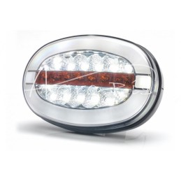 Priekinis elipsinis kombinuotas žibintas W206 universalus dešinės-kairės LED 12V/24V atsparus vandeniui IP66/68 neoninis - 1428 