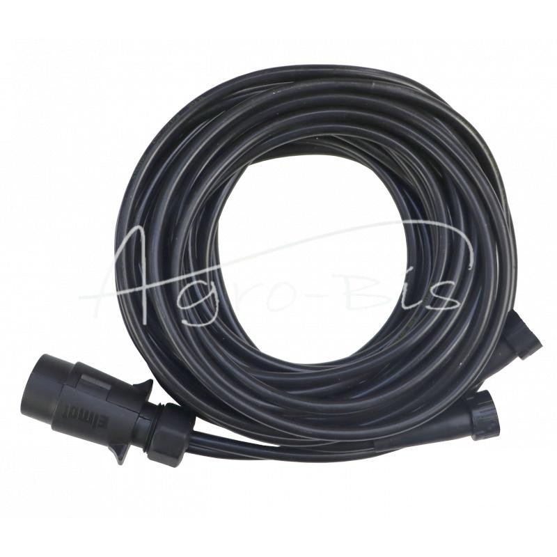 Priekabos elektros instaliacija 7 m 7 kontaktų bajonetinis kištukas 5 kontaktų ELMOT - IP7MW7B5PEL