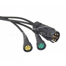 Priekabos elektros instaliacija 7 m 7 kontaktų bajonetinis kištukas 5 kontaktų ELMOT - IP7MW7B5PEL