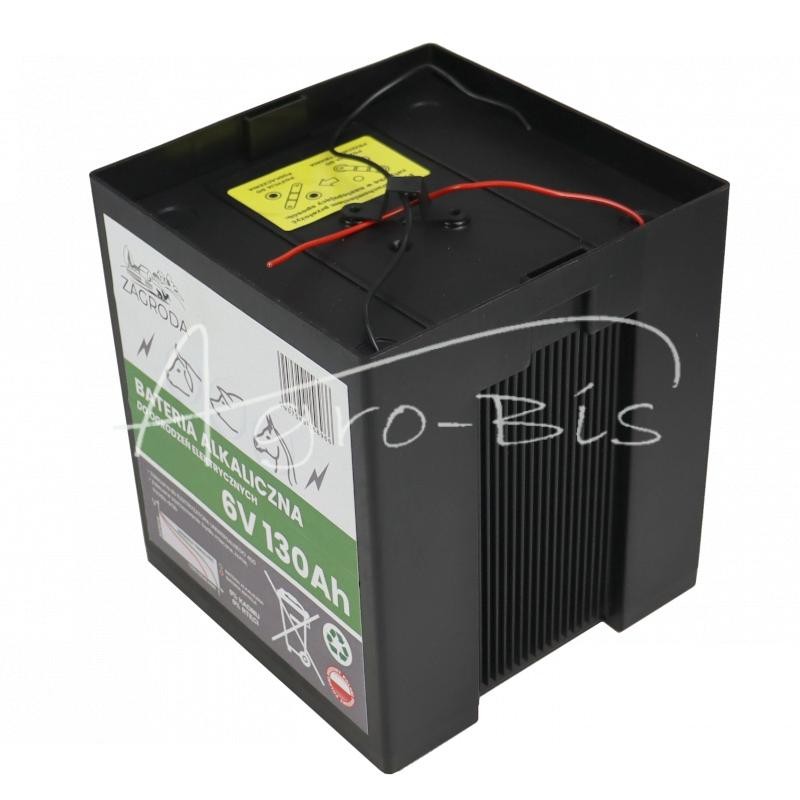Šarminė baterija, 130 Ah 6 V įkraunama baterija ZAGRODA elektrinei tvorai - BAT130ZA