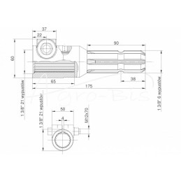 Kardaninio veleno redukcijos adapteris 1 3/8 colio varžtui, 21 griovelis, skirtas 1 3/8 colio velenui, 6 grioveliai MORGA - 2466