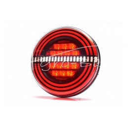 Galinis kombinuotas žibintas apvalus W192 LED 12V/24V atsparus vandeniui IP66/68 universalus dešininis, kairysis neoninis - 1351