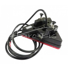 Galinis kombinuotas žibintas, 6 funkcijų, trikampio formos, W68L, su LED atbulinės eigos žibintu, 12/24 V, kairysis, atsparus va