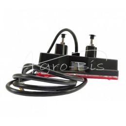 Galinis kombinuotas žibintas, 6 funkcijų, trikampio formos, W68L, su LED atbulinės eigos žibintu, 12/24 V, kairysis, atsparus va