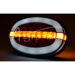 Priekinis elipsinis kombinuotas žibintas W206 universalus dešinės-kairės LED 12V/24V atsparus vandeniui IP66/68 neoninis - 1429 