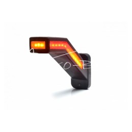 Tripusis kampinis gabaritinis žibintas W168.7DD priekinis - galinis - šoninis LED 12V/24V atsparus vandeniui IP66/68 neoninis ka