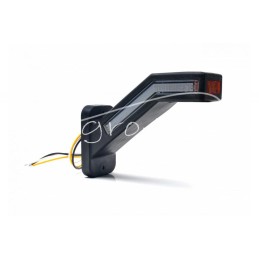 Tripusis kampinis gabaritinis žibintas W168.7DD priekinis - galinis - šoninis LED 12V/24V atsparus vandeniui IP66/68 neoninis ka