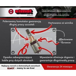 Starterio variklio rotoriaus tipas Magneton C-330 C-360 Zetor 9142722 ELMOT - 7151542EL