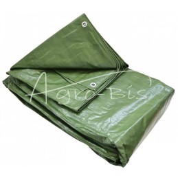 Brezentas 8x12m žalias, gramatūra 90/m2, sutvirtintas MOTORRA - PLA8x12Z