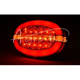 Galinis kombinuotas žibintas, elipsinis, W205DD, universalus, dešinė - kairė, LED, 12V/24V, atsparus vandeniui, IP66/68, neonini