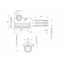 Kardaninio veleno redukcijos adapteris, skirtas 1 3/8 colio 6 išdrožų varžtui ir 1 3/4 colio 6 išdrožų velenui MORGA - 246612M