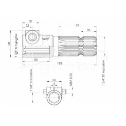 Kardaninio veleno redukcijos adapteris 1 3/8 colio varžtui, 6 grioveliai, 1 3/4 colio velenui, 20 griovelių MORGA - 246613M
