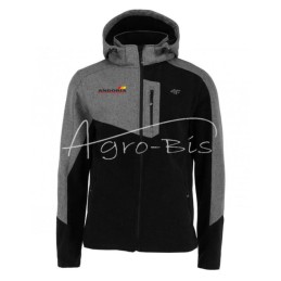 Pilka ir juoda flisinė su gobtuvu XXL - POLZBKXL