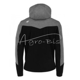 Pilka ir juoda flisinė su gobtuvu XXL - POLZBKXL