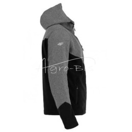 Pilka ir juoda flisinė su gobtuvu XXL - POLZBKXL