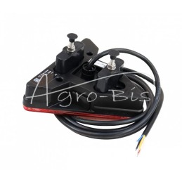 Galinis kombinuotas žibintas, 5 funkcijų, trikampio formos, W68L, su LED rūko žibintu, 12/24 V, kairysis, atsparus vandeniui, su