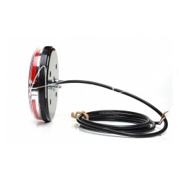 Galinis kombinuotas žibintas, apvalus, LED, 12/24 V, 3 funkcijų, kairė - dešinė, universalus, su plaukiojančiu posūkio signalu, 