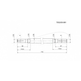 Volinis L-700mm mėšlo kratytuvas „Rolmus“ - 703203061