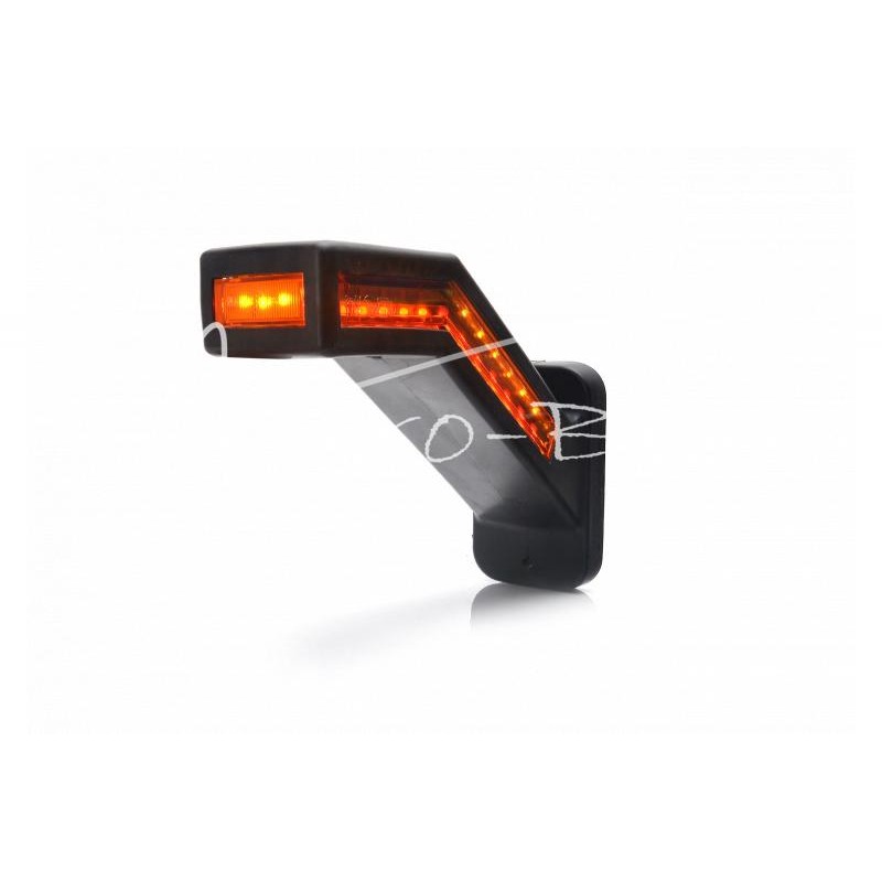 Tripusis kampinis gabaritinis žibintas W168.8DD priekinis - galinis - šoninis LED 12V/24V atsparus vandeniui IP66/68 neoninis st