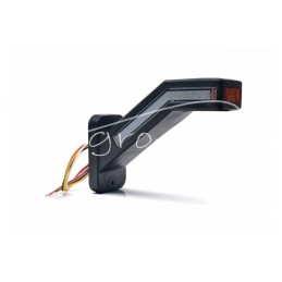 Tripusis kampinis gabaritinis žibintas W168.8DD priekinis - galinis - šoninis LED 12V/24V atsparus vandeniui IP66/68 neoninis st