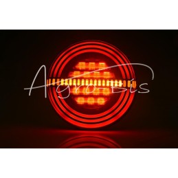 Galinis kombinuotas žibintas apvalus W191 LED 12V/24V atsparus vandeniui IP66/68 universalus dešininis, kairysis neoninis - 1350
