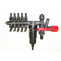 5 sekcijų skirstytuvo valdymo vožtuvas, L tipo , 4031090510, purkštuvas - 40105