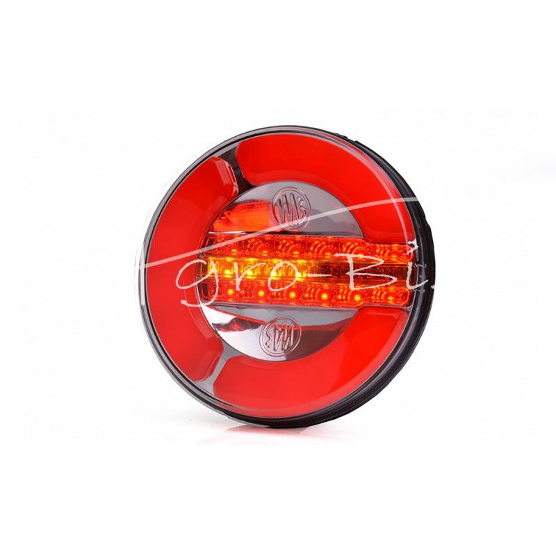 Galinis kombinuotas žibintas W153DD su dinaminiu kondensatoriniu posūkio signalu 12V/24V atsparus vandeniui IP68 LED neoninis su