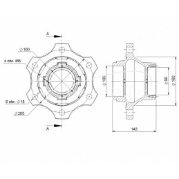 Mėšlo kratytuvo N-213 Rolmus rato stebulė 2213150034 - 221315001