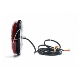 Galinis kombinuotas žibintas apvalus W191DD LED 12V/24V atsparus vandeniui IP66/68 universalus dešinysis, kairysis neoninis posū