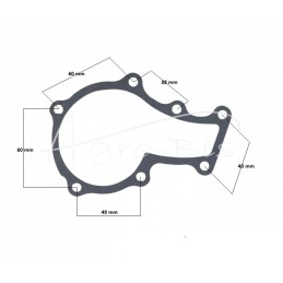 Vandens pompa, variklio aušinimo skystis Z482, D722 Kubota 19883-73030 LEILAND - 1988373030AM
