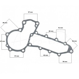 V2003 Kubota variklio aušinimo vandens pompa su vamzdeliu 1E017-73030 LEILAND - 1E01773030AM