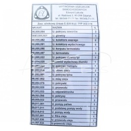 C-385 6 cilindrų 2 skylių variklio tarpinių komplektas - KPL U 385/6/2