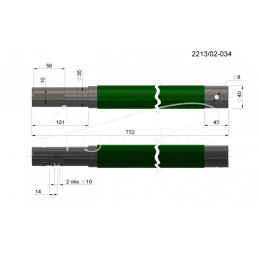 Kardaninis velenas L-750mm mėšlo kratytuvas - 221302034