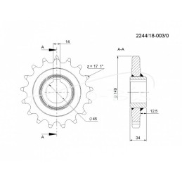 Grandininis ratas Z-17 1" Rolmus mėšlo kratytuvas - 224418003