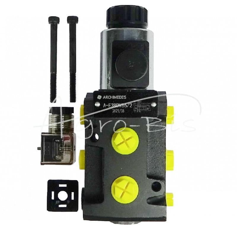 Skirstytuvo solenoidinis krypties valdymo solenoidinis vožtuvas W-E38DVS6/2 G3/8" 50L ARCHIMEDES - A-E38DVS6/2