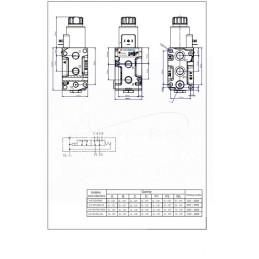 Skirstomojo vožtuvo solenoidinis krypties valdymo solenoidinis vožtuvas W-E12DVS6/2 G1/2" 50L ARCHIMEDES - A-E12DVS6/2