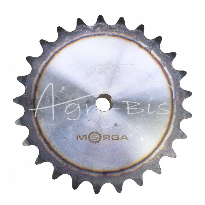 Grūdinto grandinės žvaigriovelis su flanšu, stebule 20B-1 Z-25 išorinis skersmuo - 268,4 mm MORGA - S20B125M