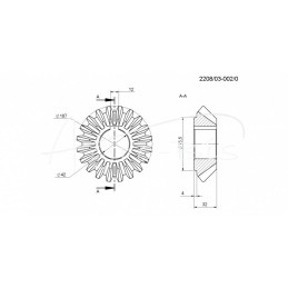 Pagrindinės pavaros krumpliaračio kampinė pavara z-20 kaltinis grūdintas mėšlo kratytuvas - 220803002
