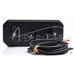 Stačiakampis galinis kombinuotas žibintas W150DD 7 funkcijų su dinaminiu posūkio signalu 12V/24V atsparus vandeniui IP68 LED neo