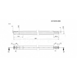 Adapterio kardaninis velenas L-901mm Rolmus mėšlo kratytuvas - 221803009