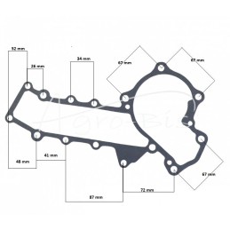 Vandens pompa, variklio aušinimo skystis V2403 Kubota 1K321-73030 LEILAND - 1K32173030AM