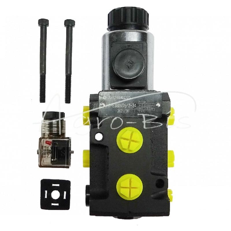 Skirstomojo vožtuvo solenoidinis krypties valdymo solenoidinis vožtuvas E38DVS6/2 G3/8" 50L ARCHIMEDES - A-E38DVS6/2-24