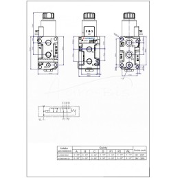 Skirstomojo vožtuvo solenoidinis krypties valdymo solenoidinis vožtuvas E38DVS6/2 G3/8" 50L ARCHIMEDES - A-E38DVS6/2-24