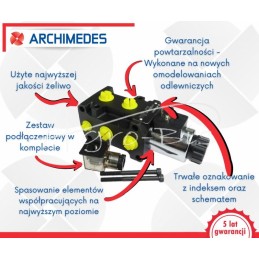 Skirstomojo vožtuvo solenoidinis krypties valdymo solenoidinis vožtuvas E12DVS6/2 G1/2" 50L ARCHIMEDES - A-E12DVS6/2-24