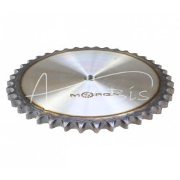 Grūdinto grandinės žvaigruočio su flanšu, stebulės 16B-1 Z-40 išorinis skersmuo - 335,3 mm MORGA - S16B140M