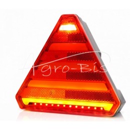 Galinis kombinuotas žibintas 7 funkcijų kairysis W245 12V/24V LED atsparus vandeniui su numerio ženklo apšvietimu ir neoniniu la