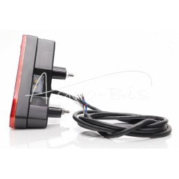 Galinis kombinuotas žibintas 7 funkcijų kairysis W245 12V/24V LED atsparus vandeniui su numerio ženklo apšvietimu ir neoniniu la