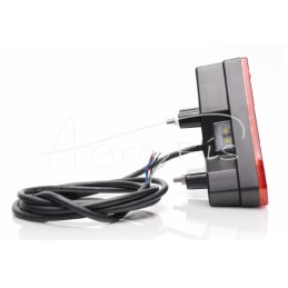 Galinis kombinuotas žibintas 7 funkcijų dešinysis W245 12V/24V LED atsparus vandeniui su numerio ženklo apšvietimu ir neoniniu l